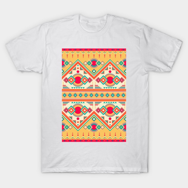 Ethnic , Geometric , Multicolor T-Shirt by justrachna